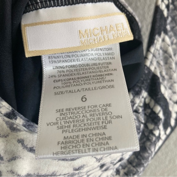 Michael Michael Kors Snake Print Racerback One Piece Swimsuit Spring Summer Swim - Picture 8 of 12